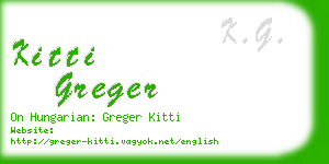 kitti greger business card